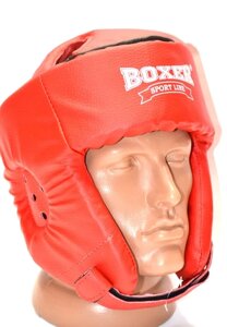 Шолом карате шкірянив Boxer Sport Line L Червоний (hub_b7bdep)