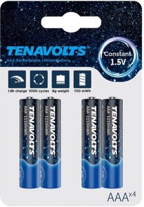 Акумулятори Tenavolts AAA 1.5V 740mAh 4шт./уп blister