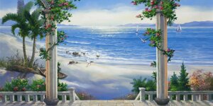 Алмазна мозаїка Тераса біля моря 60x30см DM-081