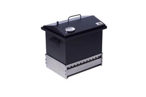 Коптильня побутова з термометром і підставкою Smoke House M Thermo