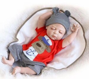 Силіконова колекційна лялька Reborn Doll Хлопчик Кирюша 55 см (176)