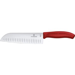 Кухонний ніж Victorinox SwissClassic Santoku 170 мм Червоний (6.8521.17B)