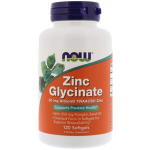 Гліцинат цинку Zinc Glycinate Now Foods 120 капсул