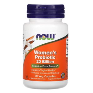 Пробіотики для жінок 20 млрд Now Foods Women`s Prebiotic 20 billion у капсулах №50