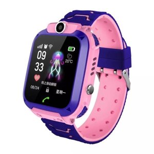 Дитячі розумні годинник KID Watch S12 GPS з вологозахистом Рожеві + Карта пам'яті 16GB