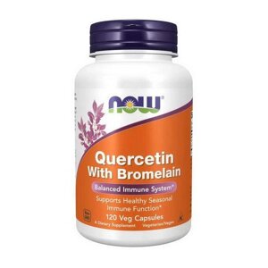 Quercetin Wbromelain Now Foods Кверцетин з бромелайном у капсулах №120