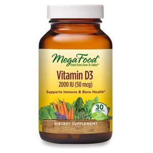 Вітамін D MegaFood Vitamin D3, 2000 IU 30 Tabs