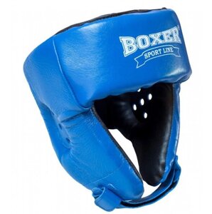 Шолом боксерський шкірвинив Boxer Sport Line L Синій (hub_ucbe6a)