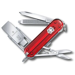 Швейцарський ніж Victorinox Work 58 мм 8 функцій USB флешка 32 Гб Червоний (4.6235. TG32B1)