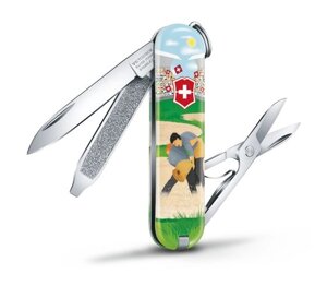 Складний кишеньковий ніж Victorinox Classic Limited Edition Swiss Wrestling 58 мм 7 функцій (0.6223. L2009)