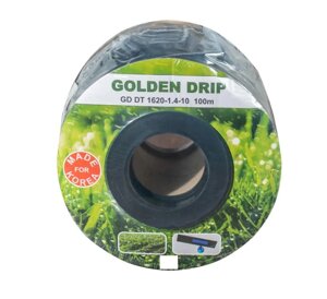Крапельна стрічка емітерна для поливу рослин GOLDEN DRIP 100 м Чорний