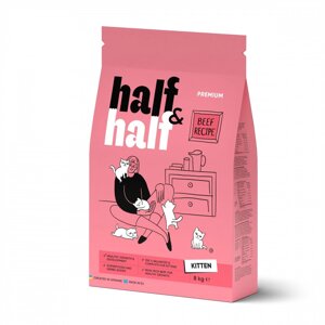 Сухий корм для кошенят Half&Half Kitten 8 кг із яловичиною (20796)