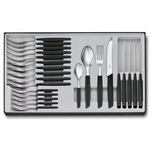 Набір столових приладів Victorinox Swiss Modern Table Set 24 предмет Чорний (6.9093.11W. 24)