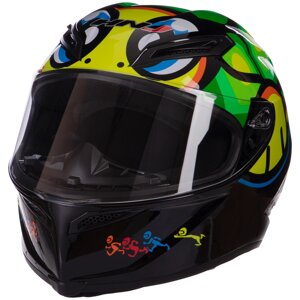 Мотошлем інтеграл (full face) H722-1 ABS, розмір L Чорний-сірий матовий (PT1186)