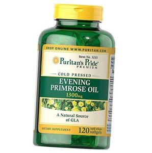 Масло Примули Вечірньої, Evening Primrose Oil with GLA 1300, Puritan's Pride 120 (71367014)