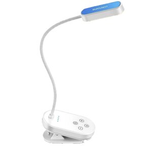 Акумуляторна настільна лампа Glocusent Mini clip-on Book light White