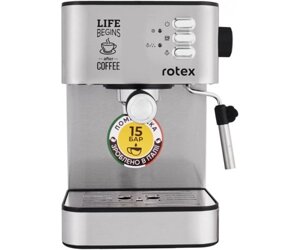 Рожкова кавоварка еспресо Rotex RCM750-S Life Espresso