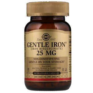 Залізо хелатне Solgar Gentle Iron 25 мг 90 капсул