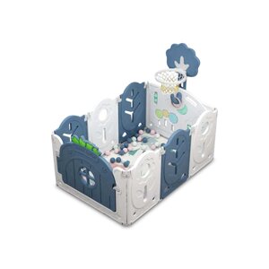 Манеж BabyPlayPen "Магічної ліс" вбудоване баскетбольне кільце 84*123*62 Синій