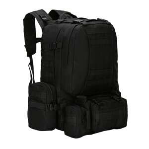 Рюкзак тактичний + 3 підсумка AOKALI Outdoor B08 75L Black (5367-17008)