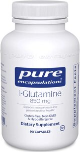 L-глутамін L-Glutamine Pure Encapsulations 850 мг 90 капсул