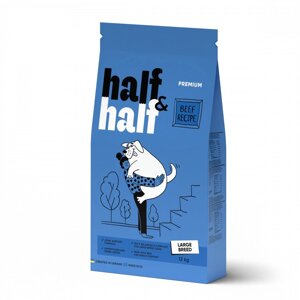 Сухий корм для собак великих порід Half&Half Large Breed 12 кг із яловичиною (20772)