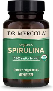 Спіруліна Spirulina Dr. Mercola 2000 мг 120 таблеток