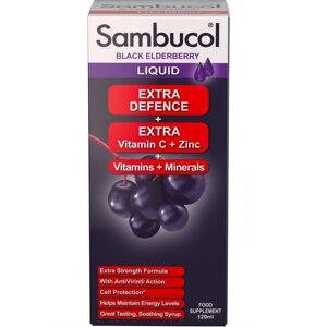 Бузина Sambucol Black Elderberry Extra Defence 120 ml /12 servings/