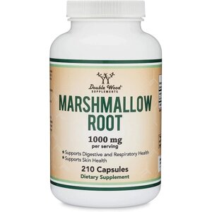 Комплекс для шкіри волосся нігтів Double Wood Supplements Marshmallow Root 1000 mg (2 caps per serving) 210 Caps