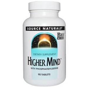 Поліпшення роботи Мозку, Higher Mind, Source Naturals, 90 таблеток