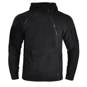 Тактична чоловіча кофта Han-Wild HW021 2XL Black з капюшоном та утепленою плюшевою підкладкою