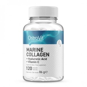 Хондропротектор для спорту OstroVit Marine Collagen + Hyaluronic Acid + Vitamin C 120 Caps