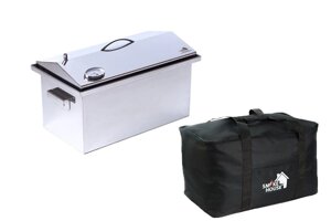 Коптильня з термометром та сумкою Smoke House L DeLuxe