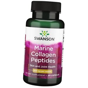 Морський колаген 1 типу Type I Hydrolyzed Marine Collagen Peptides Swanson 60капс (68280005)