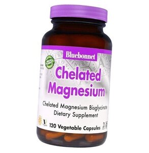 Магній Хелат Chelated Magnesium Bluebonnet Nutrition 120вегкапс (36393059)