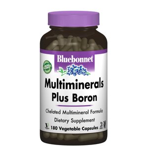 Мультимінерали + Бор з Залізом Bluebonnet Nutrition 180 гелевих капсул