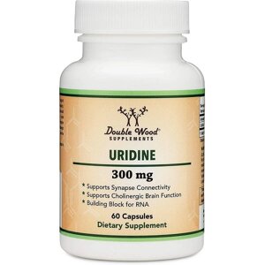 Комплекс для профілактики роботи головного мозку Double Wood Supplements Uridine 300 mg 60 Caps