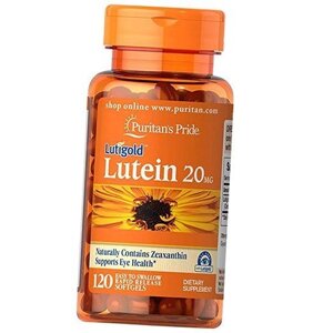 Лютеїн та Зеаксантин Lutein 20 with Zeaxanthin Puritan's Pride 120гелкапс (72367014)