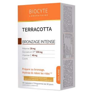 Комплекс для шкіри Biocyte Terracotta Bronzage Intense 30 Caps