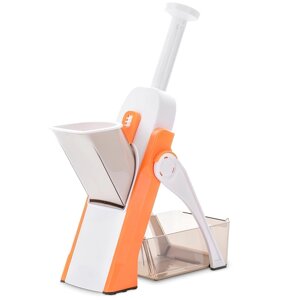 Ручна овочерізка-мультислайсер для овочів та фруктів Brava Spring Slicer 3 леза Оранжево-білий (2104618551)