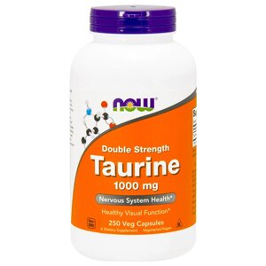 Таурін Now Foods Taurine 1000 мг 250 вегетаріанських капсул (NF0143)