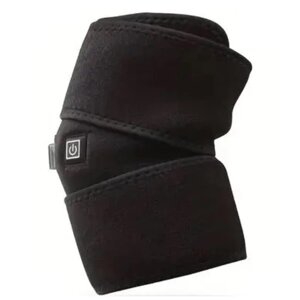 Бандаж на колінний суглоб RIAS Knee Heating Pad із підігрівом Black (3_04253)