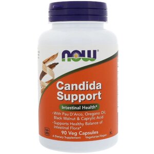 Комплекс для кишечника, Candida Support, Now Foods, 90 гелевих капсул