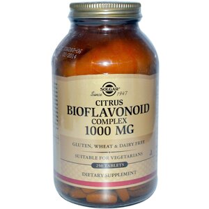 Біофлавоноїди Citrus Bioflavonoid Solgar 1000 мг 250 пігулок