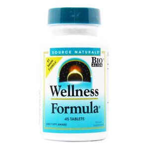 Підтримка імунітету Source Naturals Wellness Formula 45 пігулок (SN0021)