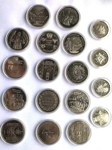 Набір монет у капсулах Collection Збройні Сили України 30 мм 18 шт Серебристий (hub_e23tsn)