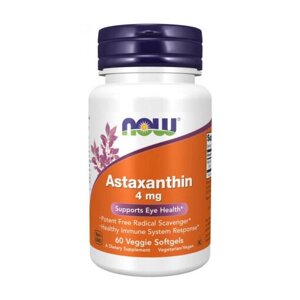 Astaxanthin Астаксантин 4мг Now Foods у капсулах №60