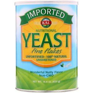 Харчові дріжджі в пластівцях Nutritional Yeast Fine Flakes KAL дрібні 420 г