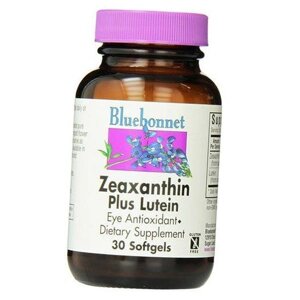 Лютеїн і Зеаксантін, Zeaxanthin plus Lutein, Bluebonnet Nutrition 30 (72393005)