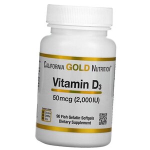 Вітамін Д3 Vitamin D3 2000 California Gold Nutrition 360гелкапс (36427010)